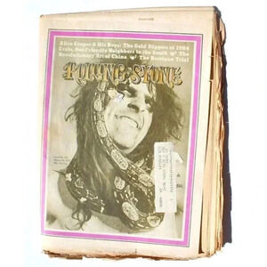 Vintage March 30, 1972 Rolling Stones No. 105 Magazine Newspaper - Alice Coopers